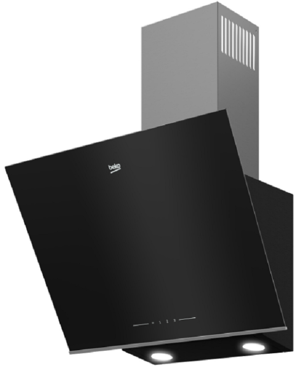 CAMPANA DECORATIVA INCLINADA 60 CM COLOR NEGRO BHCA 64640BH BEKO