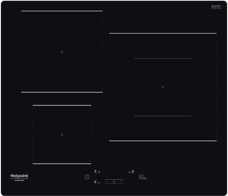 PLACA INDUCCIÓN 3 ZONAS HQ 5360S NE HOTPOINT 