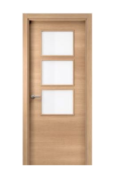 PUERTA INTERIOR EN BLOCK MELAMINA ROBLE LABRA 62.5 CM IZQUIERDA