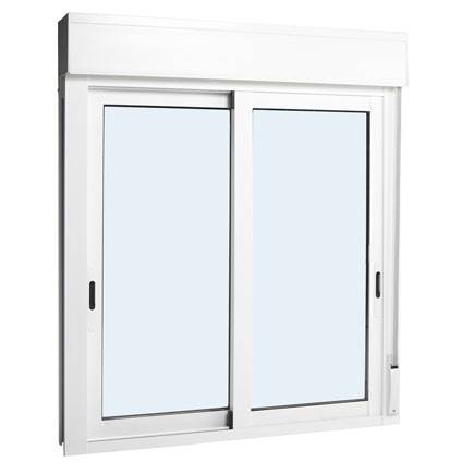 Ventana de aluminio corredera 1 x 1,45 con registro y persiana